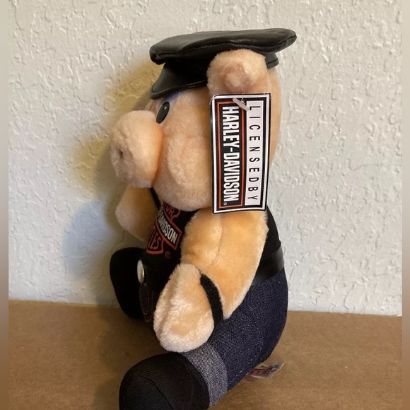 Harley Davidson Motorcycle Biker Plush Pig Hog 10 Inches 1993 with Tags - Picture 2 of 5